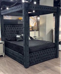NEW QUEEN AND KING CANOPY BED WITHOUT MATTRESS AND FREE DELIVERY PAY ON DELIVERY