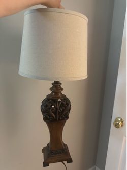 Wooden lamps, set of 2