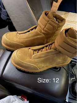 Tan Suede High-Top Boots Size 12