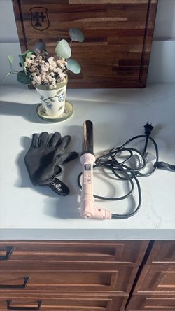 L'ange Hair Curling Wand HT015B 1.25” Blush Pink