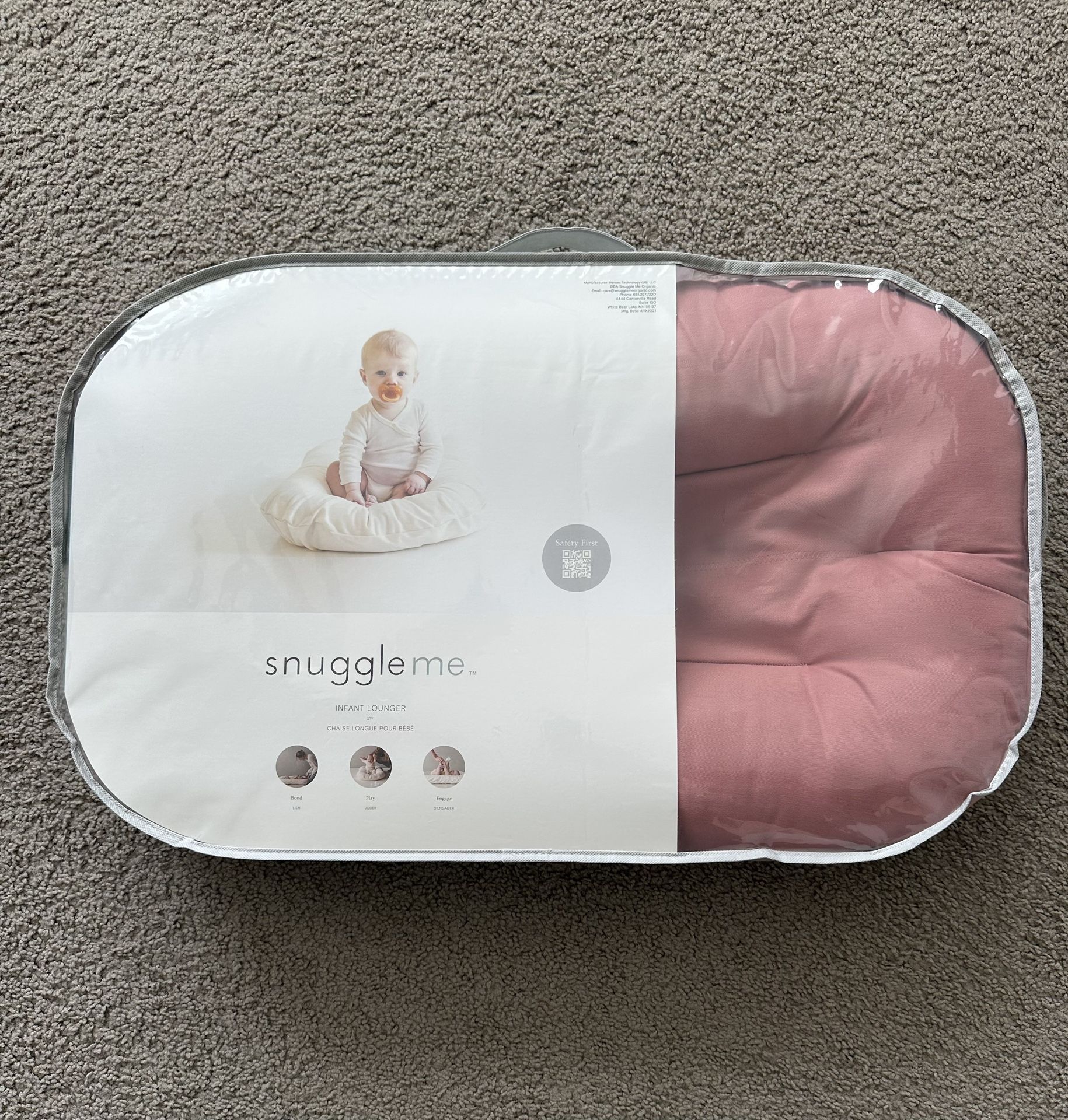 Snuggle Me Organic Lounger - Gumdrop