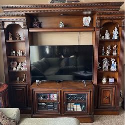 Large Wood Entertainment Center – Tons of Storage $300 OBO