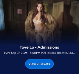 Tove Lo concert tickets!