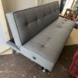 Futon Gray Clean Condition Good 