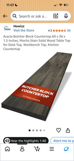 Acacia Butcher Bloch  Mocha finished