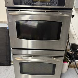 GE Profile Double Wall Oven – Stainless – Convection Upper – Self Clean