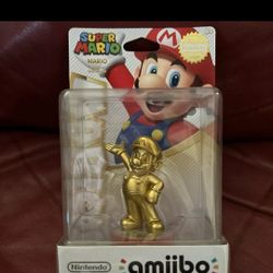 NEW Gold Mario Amiibo First Print Original