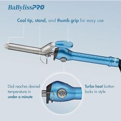 BaBylissPRO Nano Titanium Spring Curling Iron