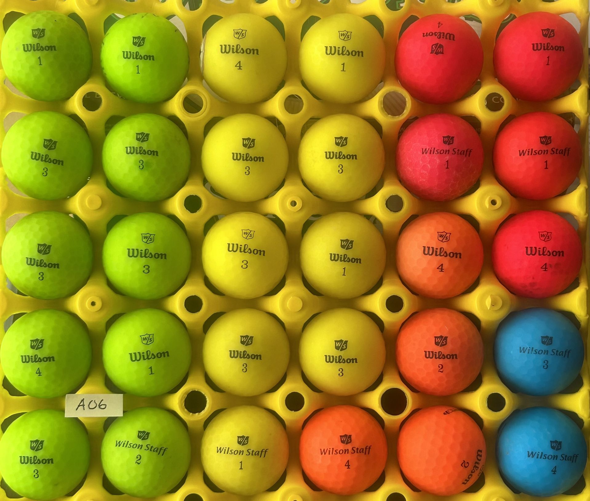 30 Wilson Duo Colored Golf Balls 4a Lot A05