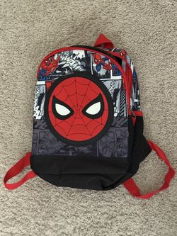 Spider-Man Backpack / Kids / Adjustable Straps / Zipper / Side Pockets