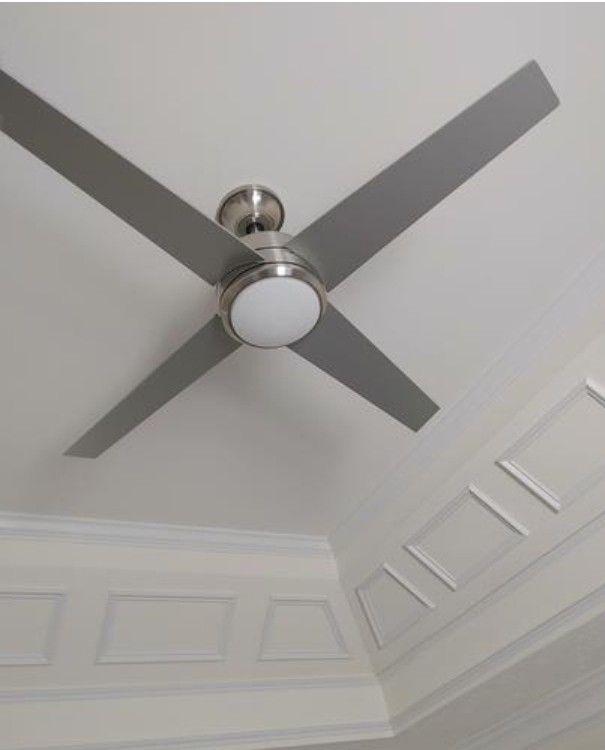 Home Decorators Collection Mercer 52 in. LED Indoor Brushed Nickel Ceiling Fan with Light Kit and Remote Control