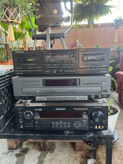 Vintage Stereo Audio System Bundle – Sony Receiver, Pioneer Cassette Deck & Philips CD Player