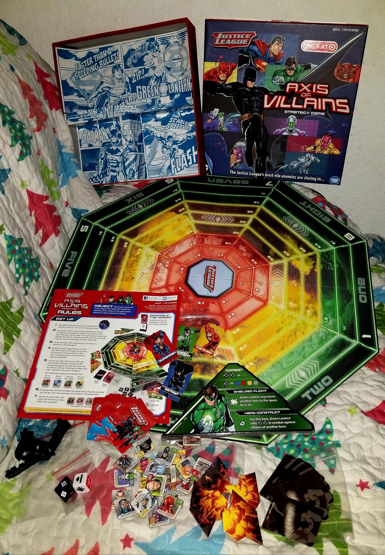 Justice League "Axis of Villains" Wonder Forge Hero Strategy Octagon Board Game