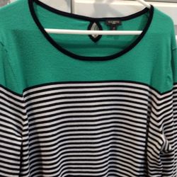 Top Green/Navy/White Striped 