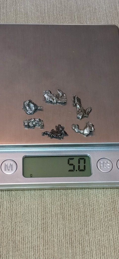 Lot of 6 Campo del Cielo (Field of Heaven) Meteorites 5.0 grams total