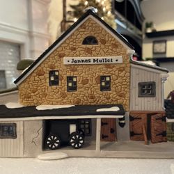 New England Village JANNES MULET AMISH BARN FARMHOUSE Dept 56