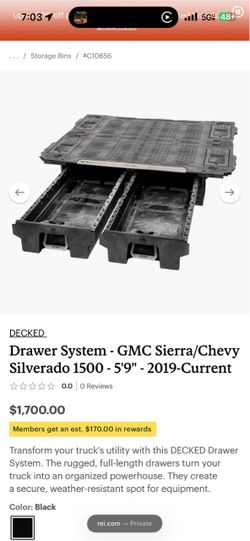 Deck double drawer system for truck