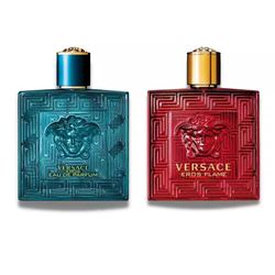 VERSACE EROS & FLAME COMBO EDP Natural Spray for Men Fragrance 3.4 oz 100 ml New
