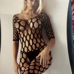 Black-fishnet lingerie