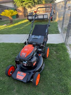 YARDMAX
22 in. 201 cc SELECT PACE 6 Speed CVT High Wheel RWD 3-in-1 Gas Walk Behind Self Propelled Lawn Mower