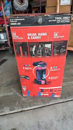 Milwaukee 3-in-1 Backpack Vacuum 0885-20 Tool Only