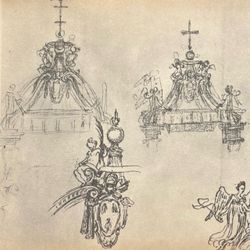 CANOPY ST. PETER'S Giovanni Gian Lorenzo Bernini Fine Art Print Antique Vintage Original 1940’s Italy Italian Printed HILLCREST