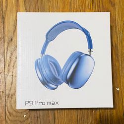 Blue P9 Pro Max Wireless Headphones — Bluetooth Deep Bass
