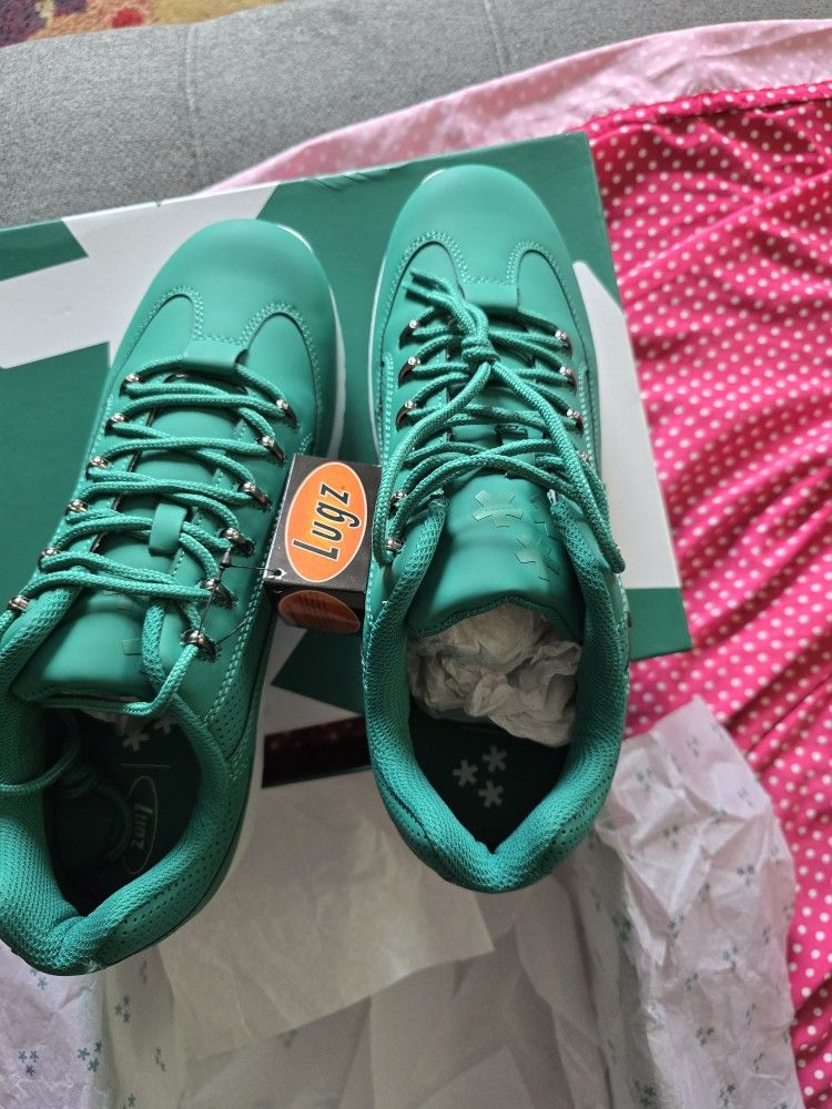 Express Lugz 10.5 Men Teal Color Brand New In The Box