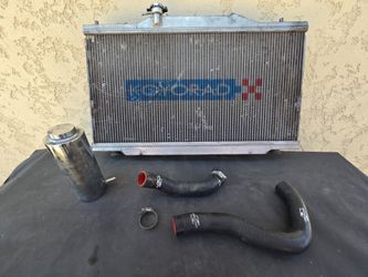Koyorad Radiator with K-Tuned Hoses and Mishimoto Overflow Tank