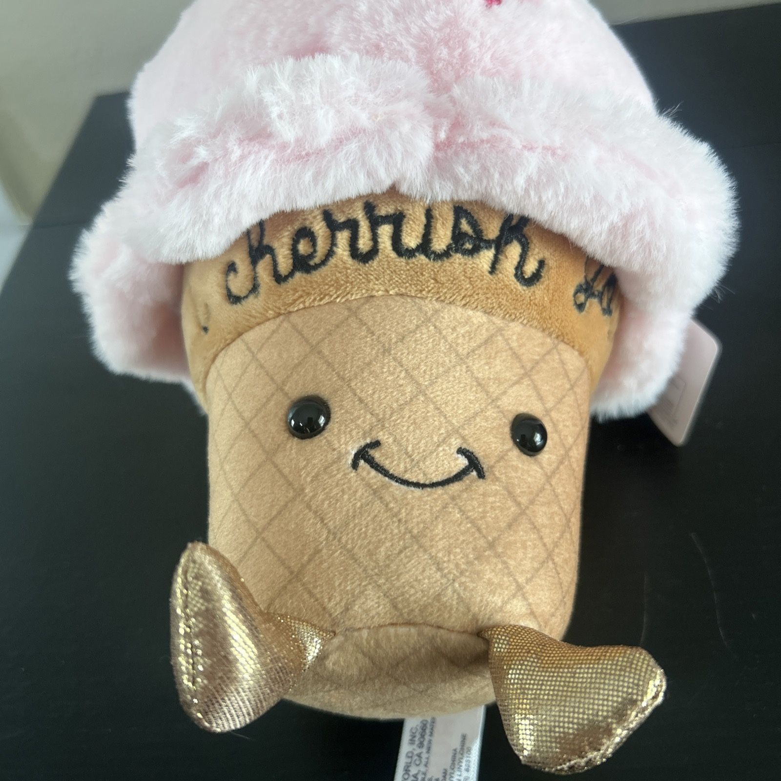 New With Tags Cherry Ice Cream Plush Stuffed Toy 9" Aurora