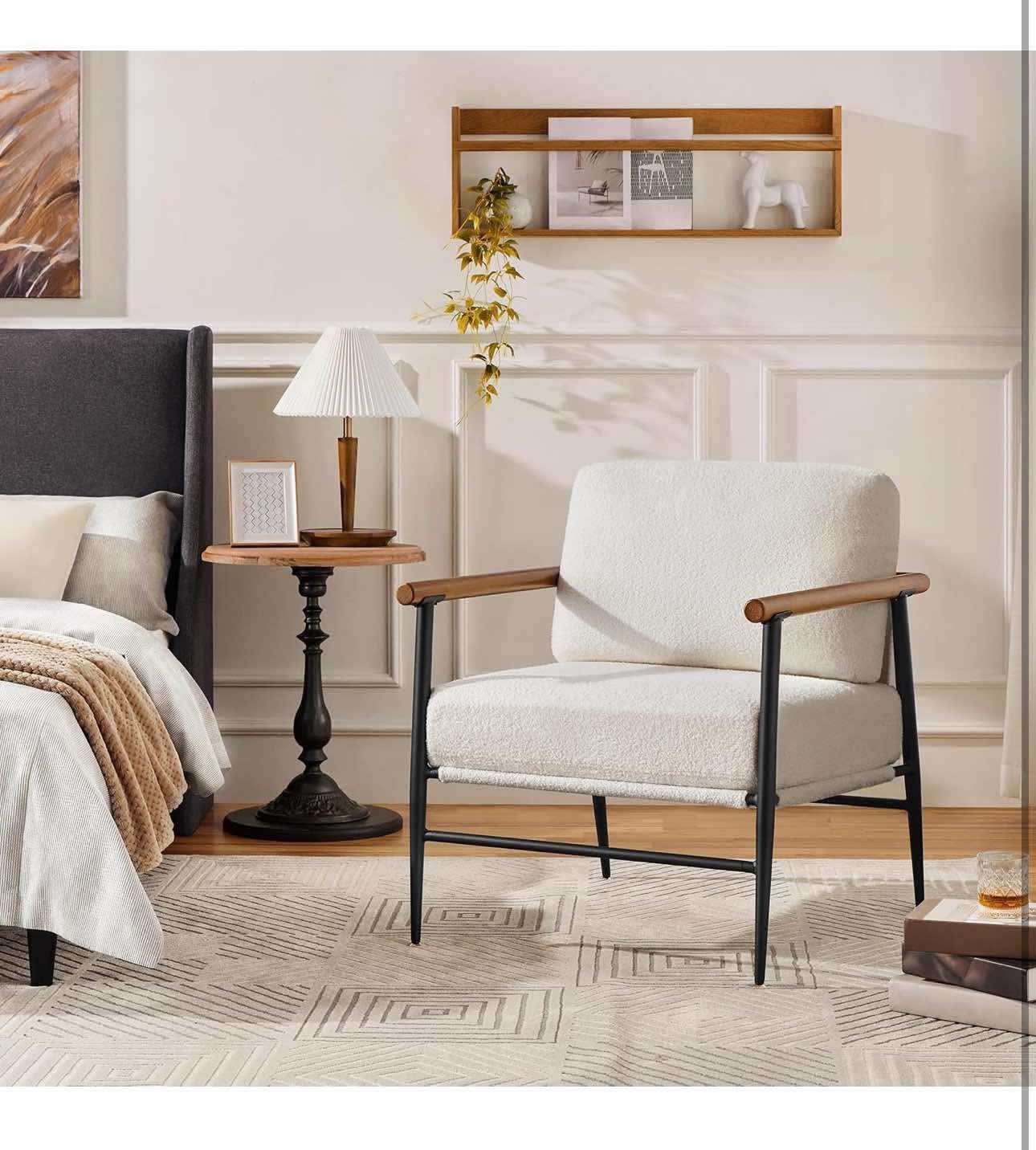 Business Office Accent Chair, Accent Chair, Ivory W-16