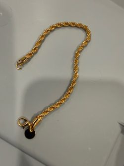 Gold plated rope bracelet