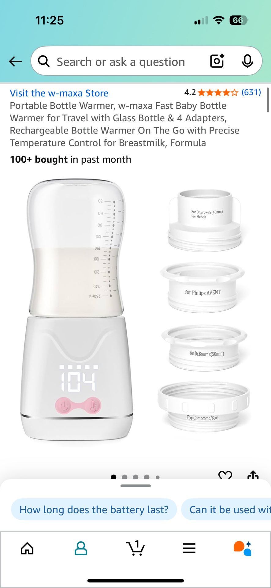 Portable Bottle Warmer With Attachments 