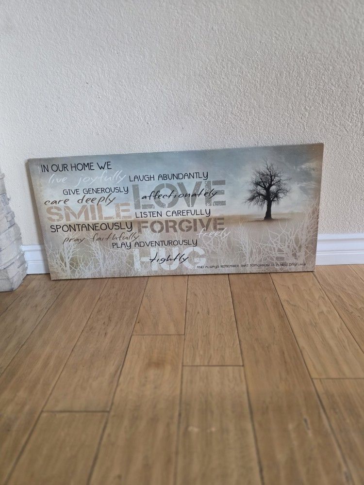 Canvas Framed Display.