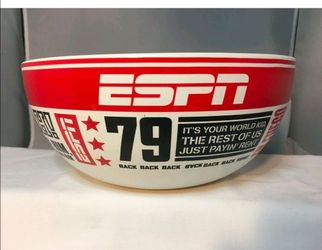 ESPN SPORTS CHIP SERVING BOWL HALLMARK BOO YAH EN FUEGO GAME DAY LARGE 10" DIA