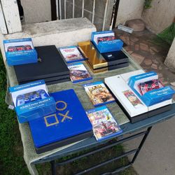 All 3 Models Available. Each with 1 Game 1 Control. 2026 PS4 500GB. $150! Gold or white. 2018 PS4 Slim 1TB $175! The 2020 PS4 Pro $200!. Trade are wel