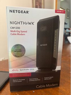 NETGEAR nighthawk cm1200 multi-gig speed cable modem