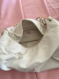 Big Buddha Santa Barbara purse white & gold