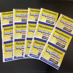 Lot Of 5 Fleischmann's RapidRise Instant Yeast, 1/4 oz, 3 Count