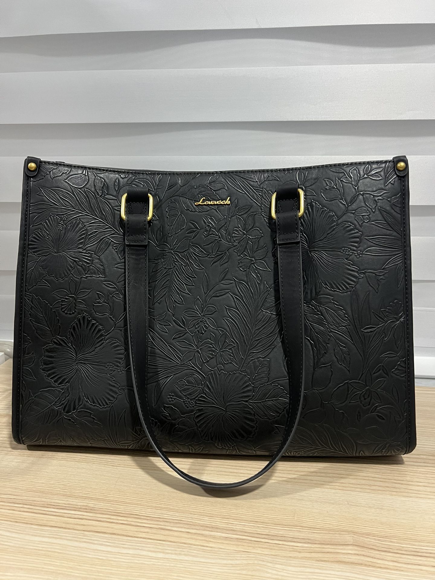 LOVEVOOK Lunch Tote Bag for Women, 15.6 Inch Laptop Bag with Insulated Lunch Compartment,