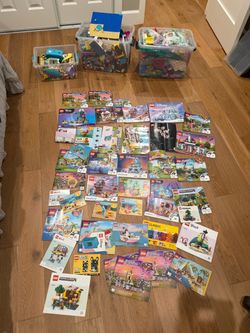 Huge LEGO Friends & Disney Bulk Lot – 35+ Manuals & Bins!