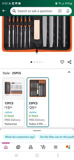 REXBETI 25Pcs Metal File Set, Premium Grade T12 Drop Forged Alloy Steel, Flat/Triangle/Half-round/Round Large File and 12pcs Needle Files with Carry C