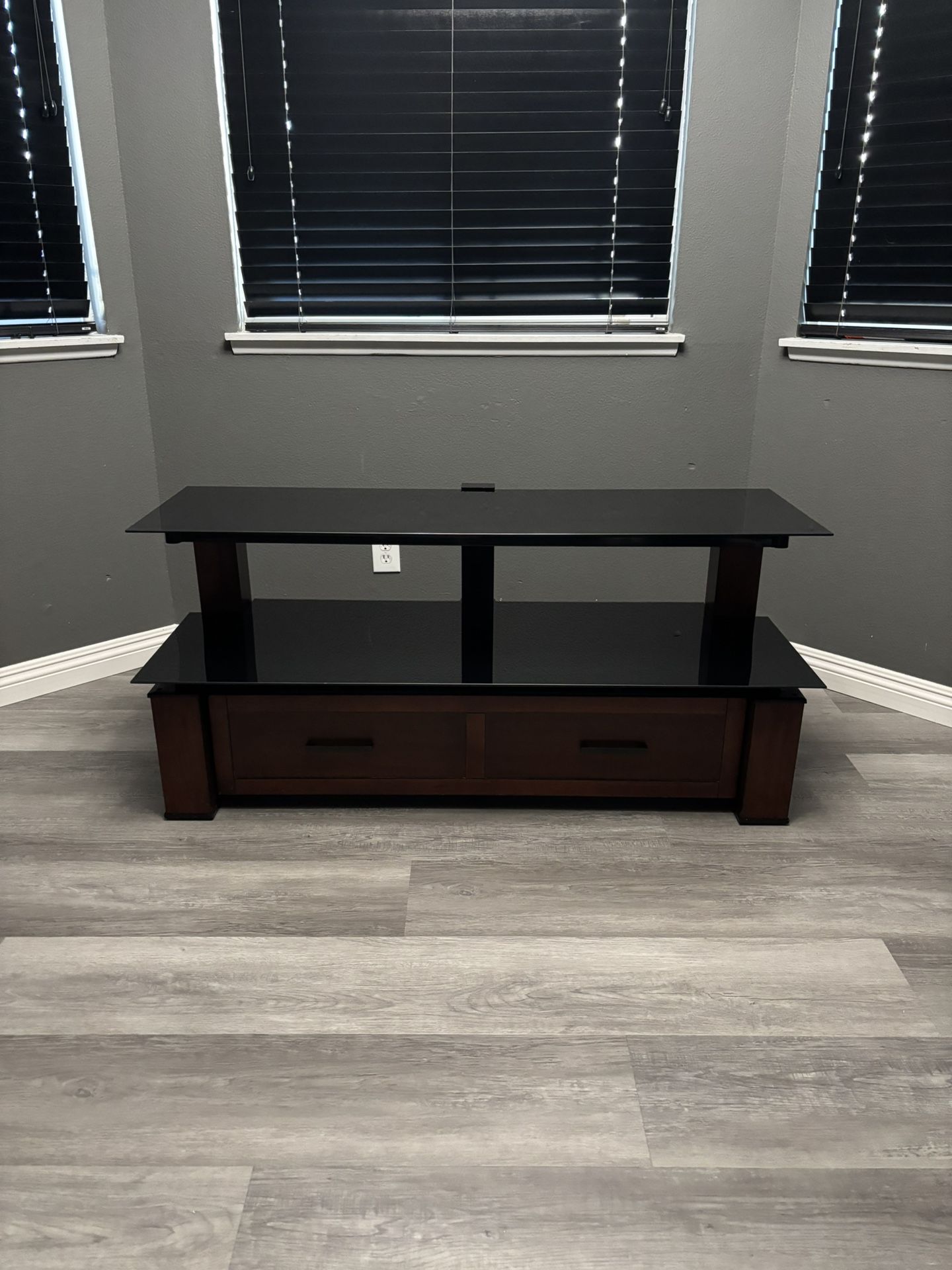 Glass Stand With Drawer