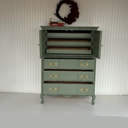 Sage Green Dresser - Armoire - Wardrobe - Bedroom Set - Dresser Set - Tall Boy - Highboy 