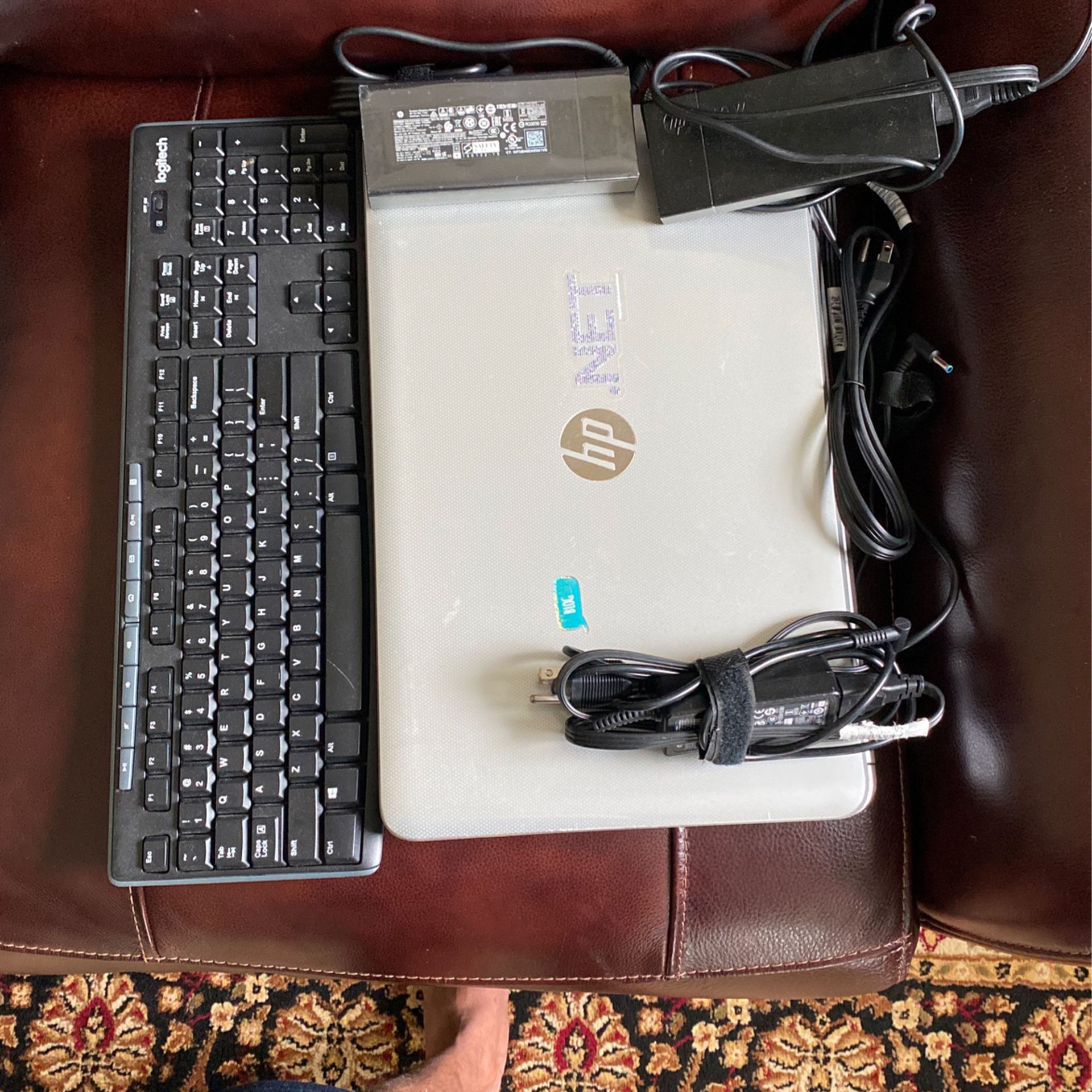 HP Laptop 17”, 3 HP Chargers, Wireless Keyboard