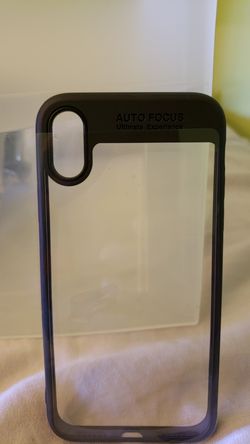 Iphone X Black clear case