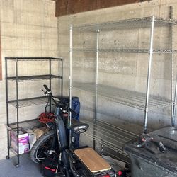 Heavy-Duty Chrome Wire Shelving Unit – 5 Shelves + Wheels