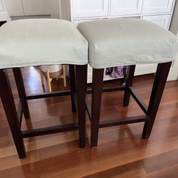 Set Of 2 Upholstered  Bar Counter Stools From World Market