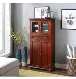 Home Decorators Collection Hampton Harbor 25 in. W x 14 in. D x 53 in. H Brown Freestanding Linen Cabinet @831