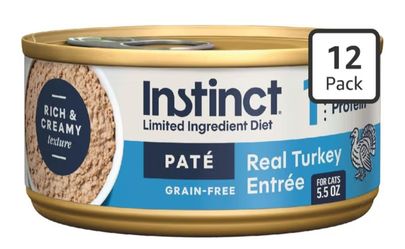 Instinct Can Cat Food Turkey,12 Cans